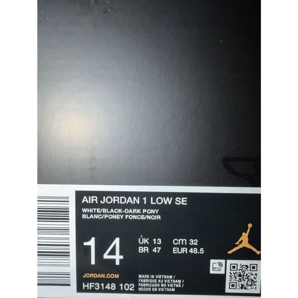 Nike Air Jordan 1 Low SE Dark Pony HF3148-102 Men’s Size 14